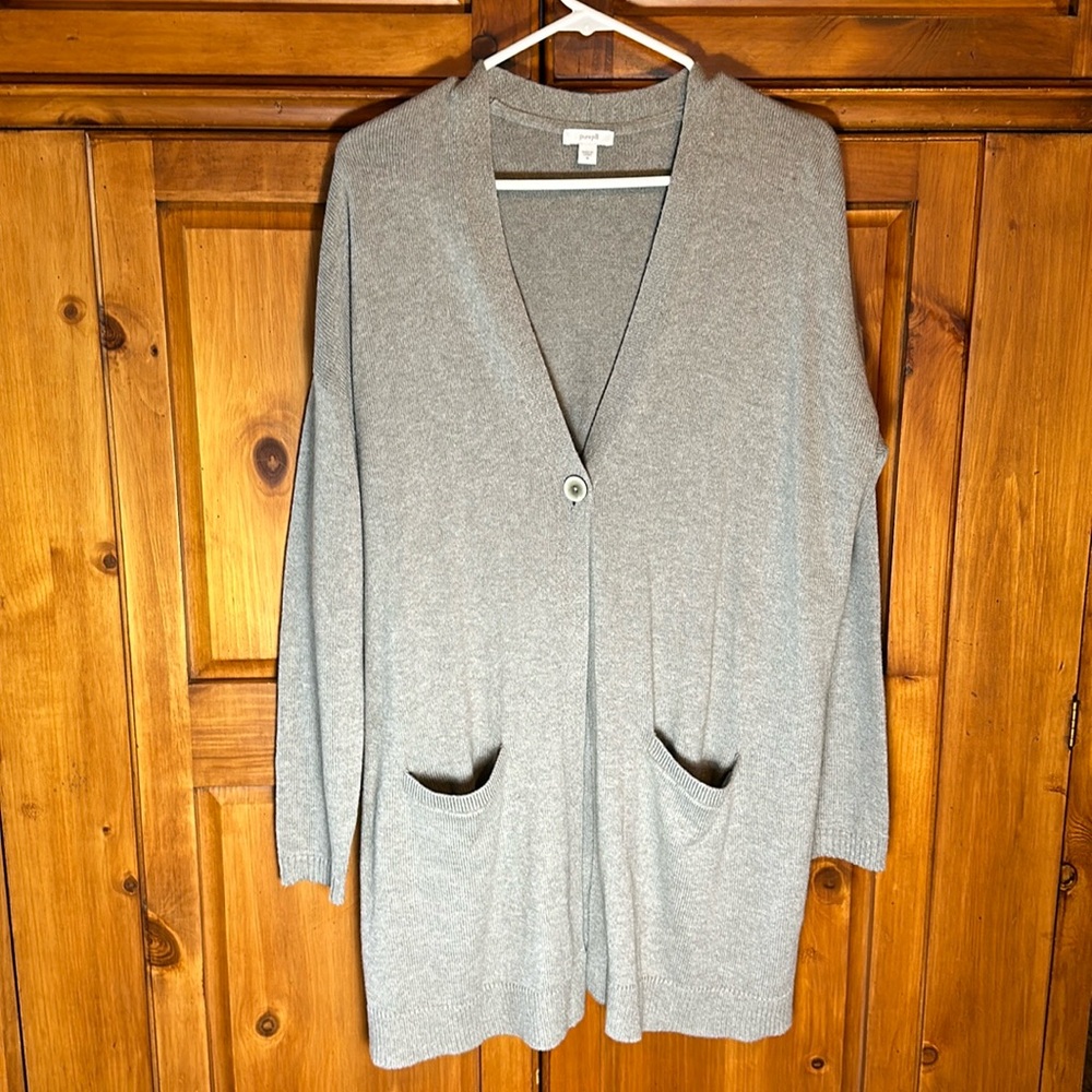 J. Jill Purejill Women’s Gray Cardigan With Pockets